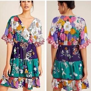 Anthropologie Nettie Tiered Mini dress